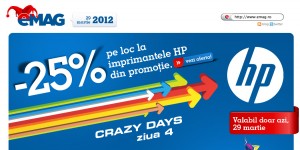 Reduceri de 25% la imprimantele HP de “Crazy Days” eMAG item-thumbnail